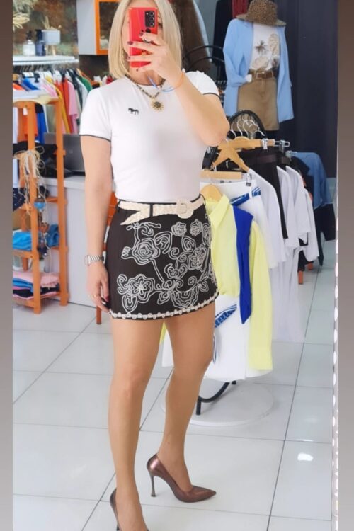 NAKIŞLI ŞORT ETEK